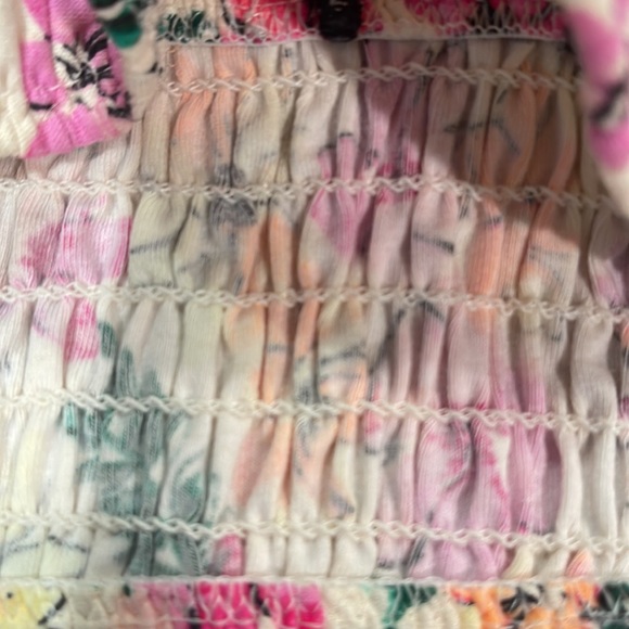 FREE PEOPLE STRAPPY BRALETTE CROP TOP SHIRRED - Picture 4 of 5